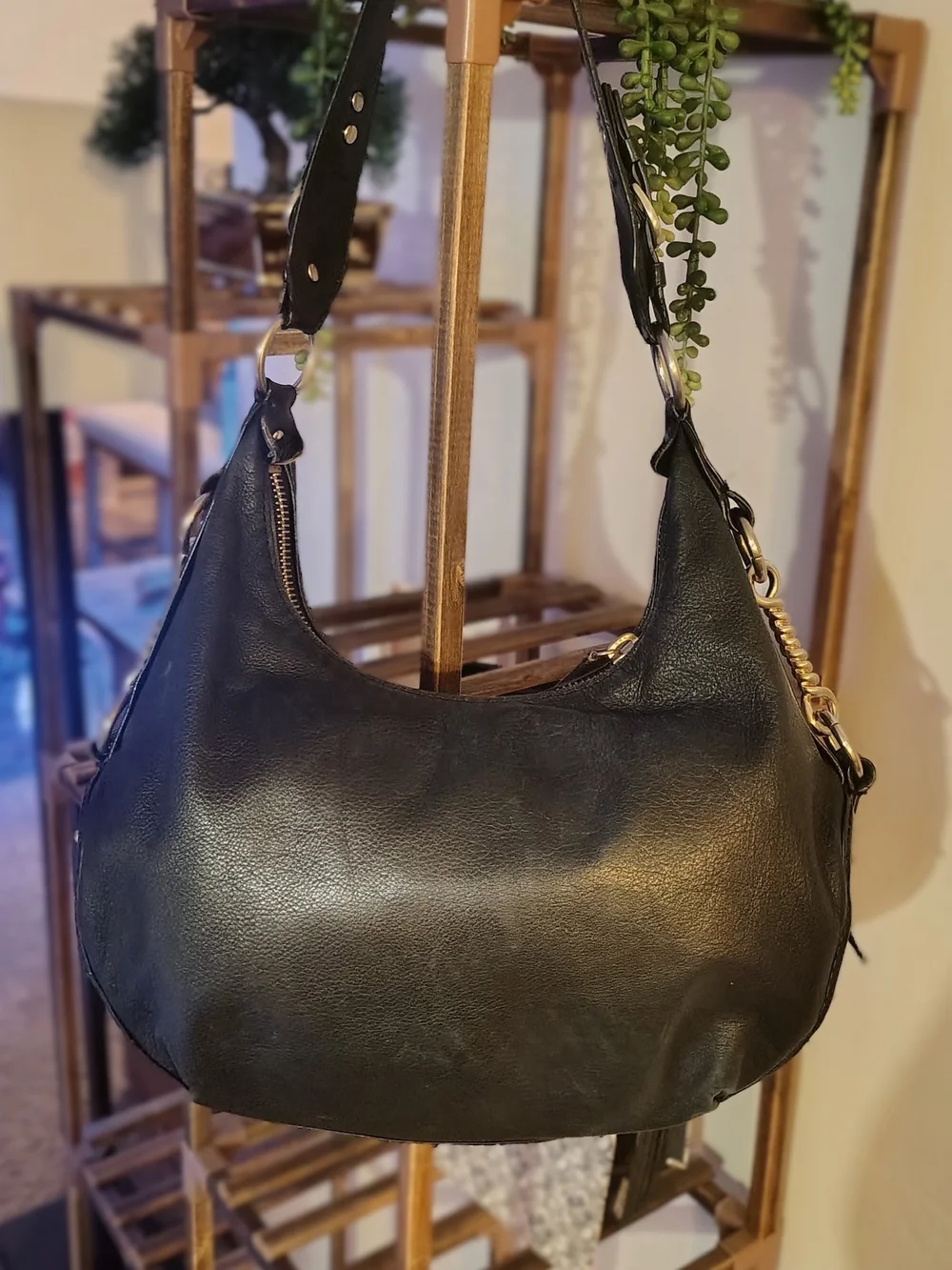 Michael Kors Vintage Black Pebbled Hobo